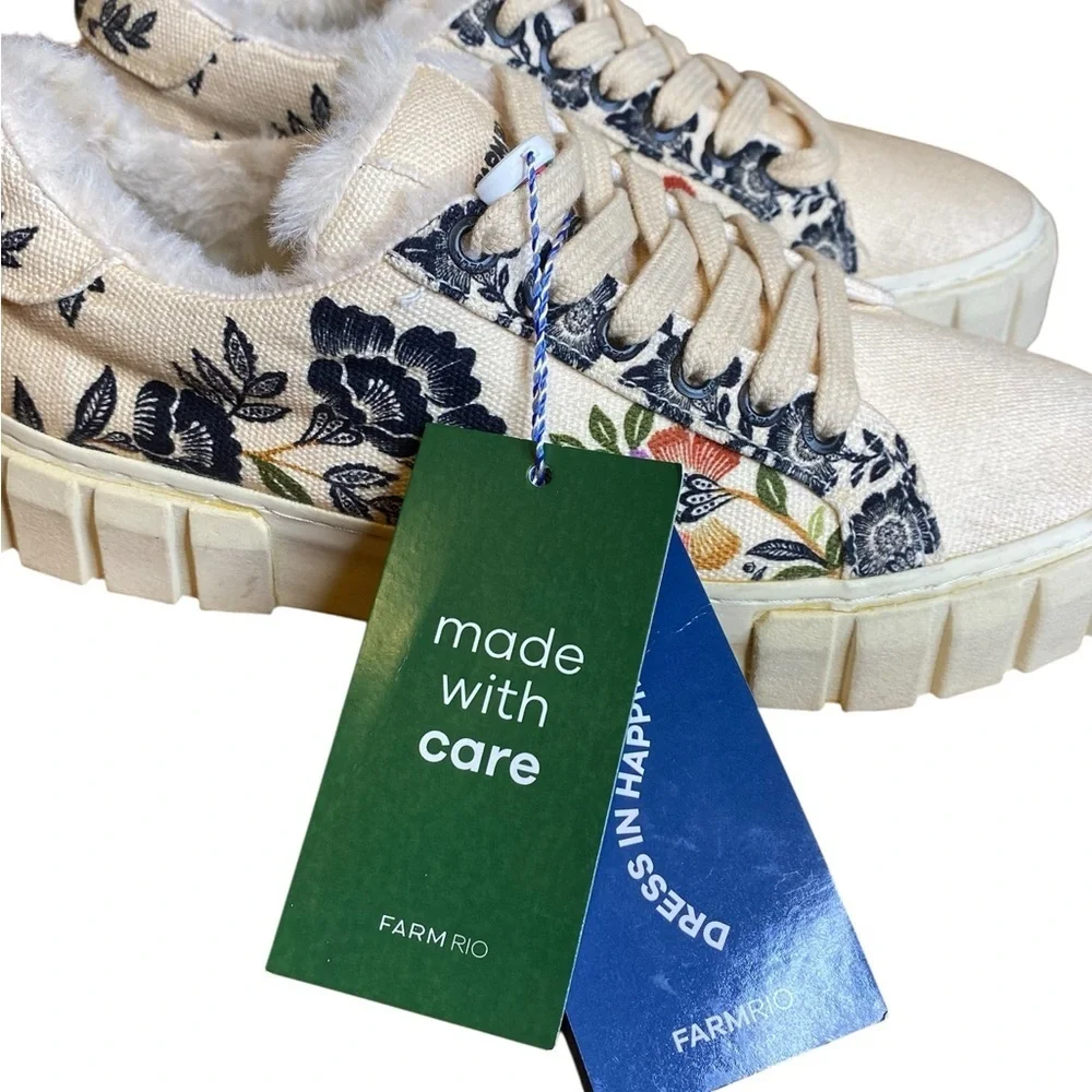 FARM Rio Romantic Garden Platform Sneakers Women’s Size 38.5 (size 8)